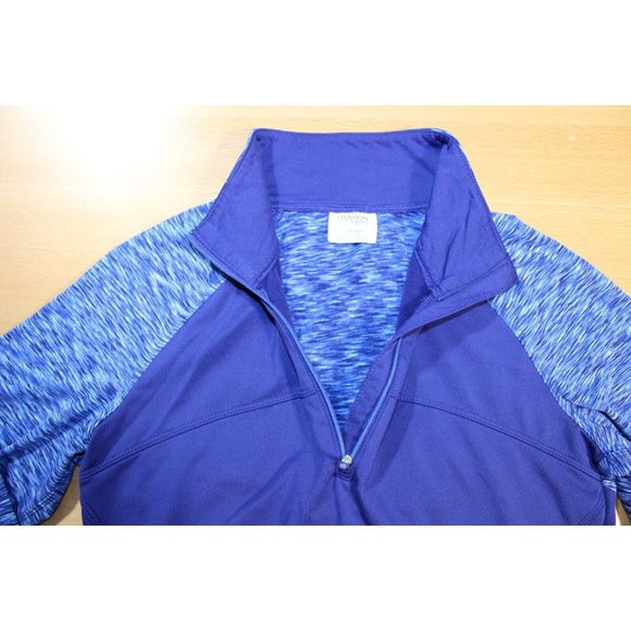 Womens Danskin Now 1/4 Zip Long Sleeve Mock Pullover Small 4-6 Blue Activewear - Picture 3 of 7